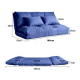 Urbana Japanese Futon Lounge 3-Seater Sofa Bed, Blue