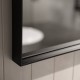 Aruvo Cstone Rectangle Composite Stone Bathroom Mirror Black 1200mm