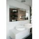 Aruvo Cstone Rectangle Composite Stone Bathroom Mirror White 1200mm