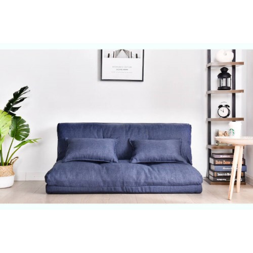 Urbana Japanese Futon Lounge 3-Seater Sofa Bed, Blue